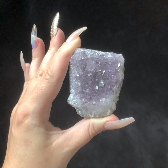Natural Raw Purple Amethyst Crystal Cluster - Picture 5 of 6